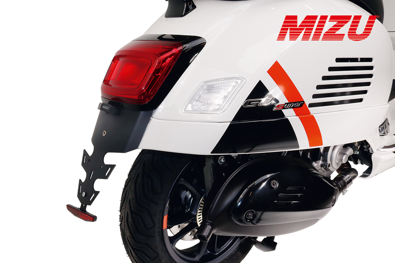 MIZU Vespa GTS, GTV (2022-Onwards) Number Plate Holder Fly-Series